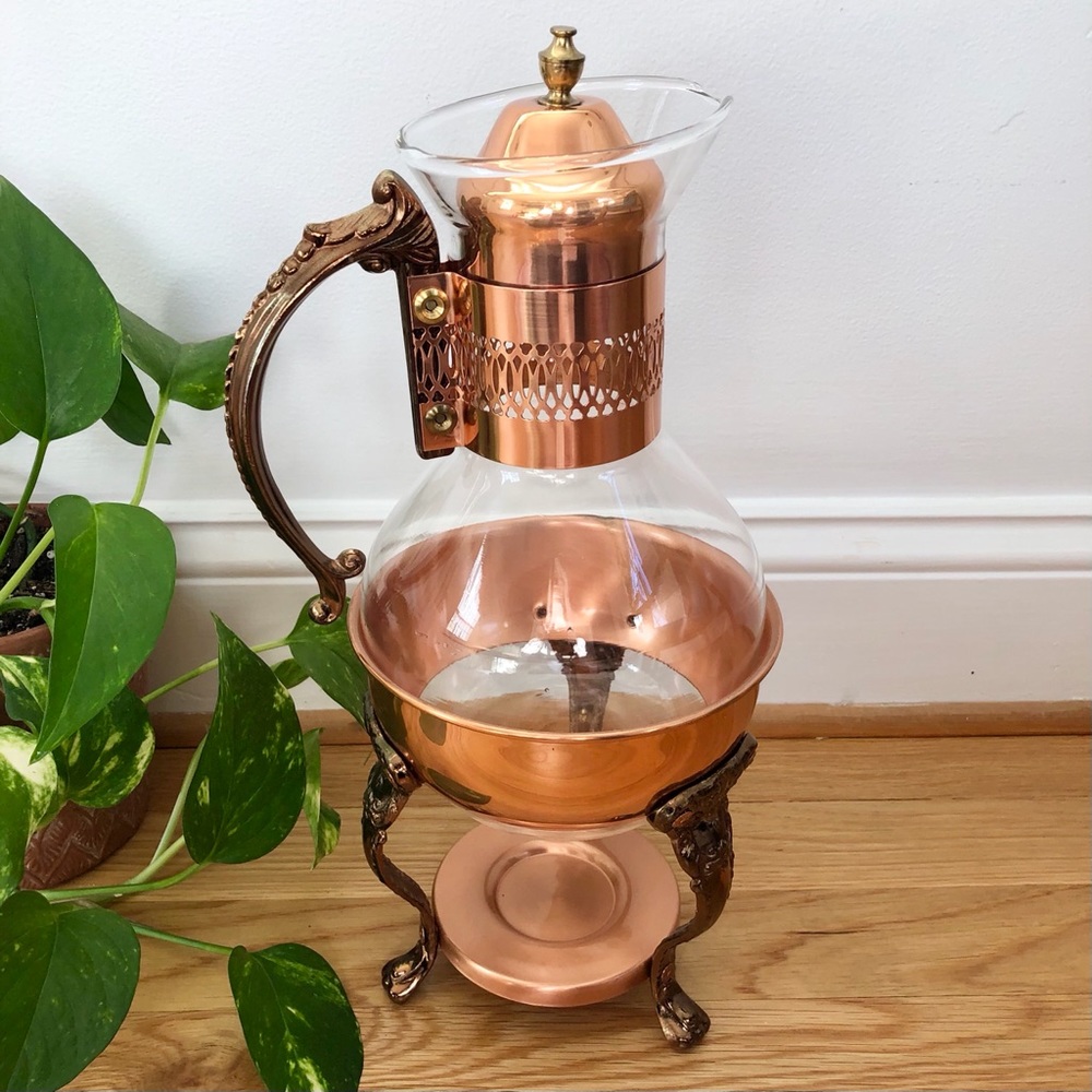Vintage MCM Coffee Carafe With Warmer